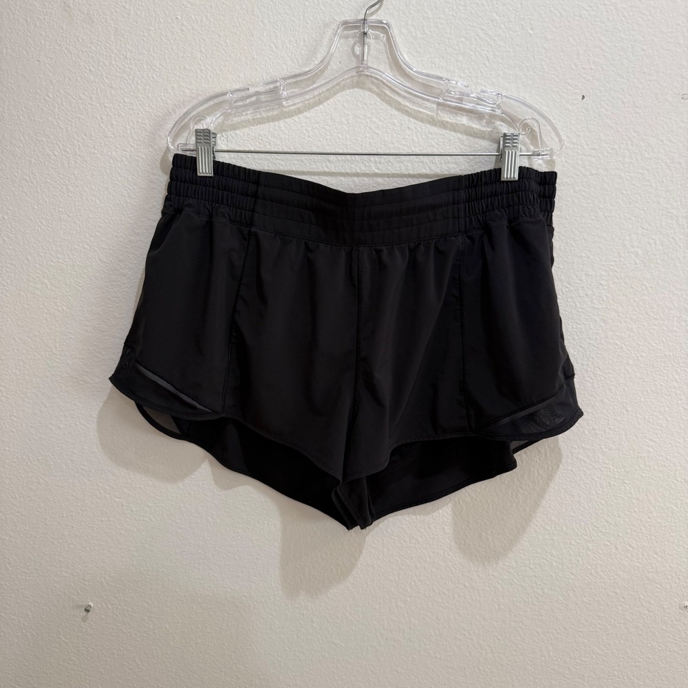 Lululemon Hotty Hot High-Rise Lined Short 4" Black Size 16 Running Shorts
